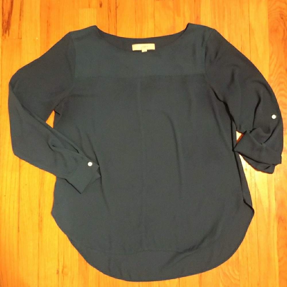 Loft Teal Blouse